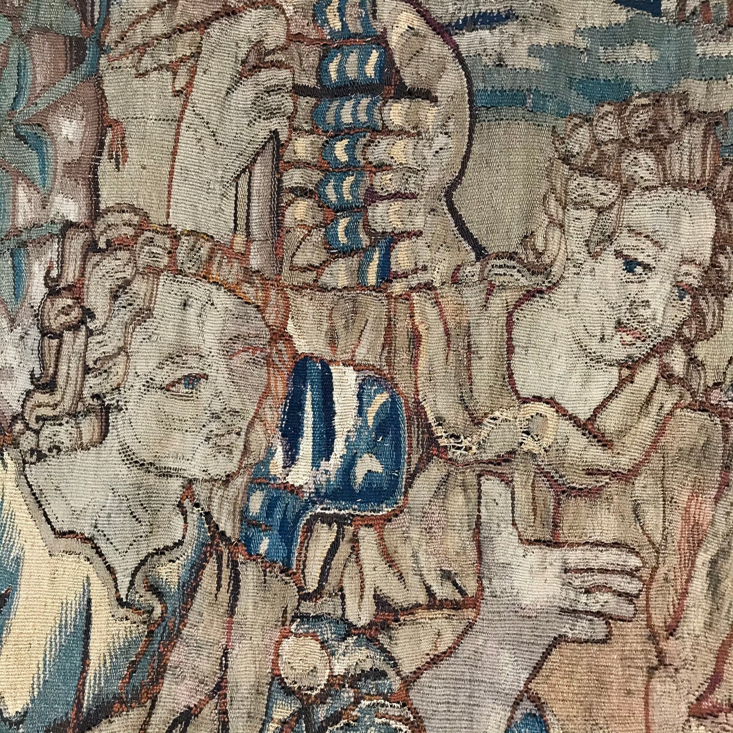 Allegorical Flemish Tapestry with Angels c.1650