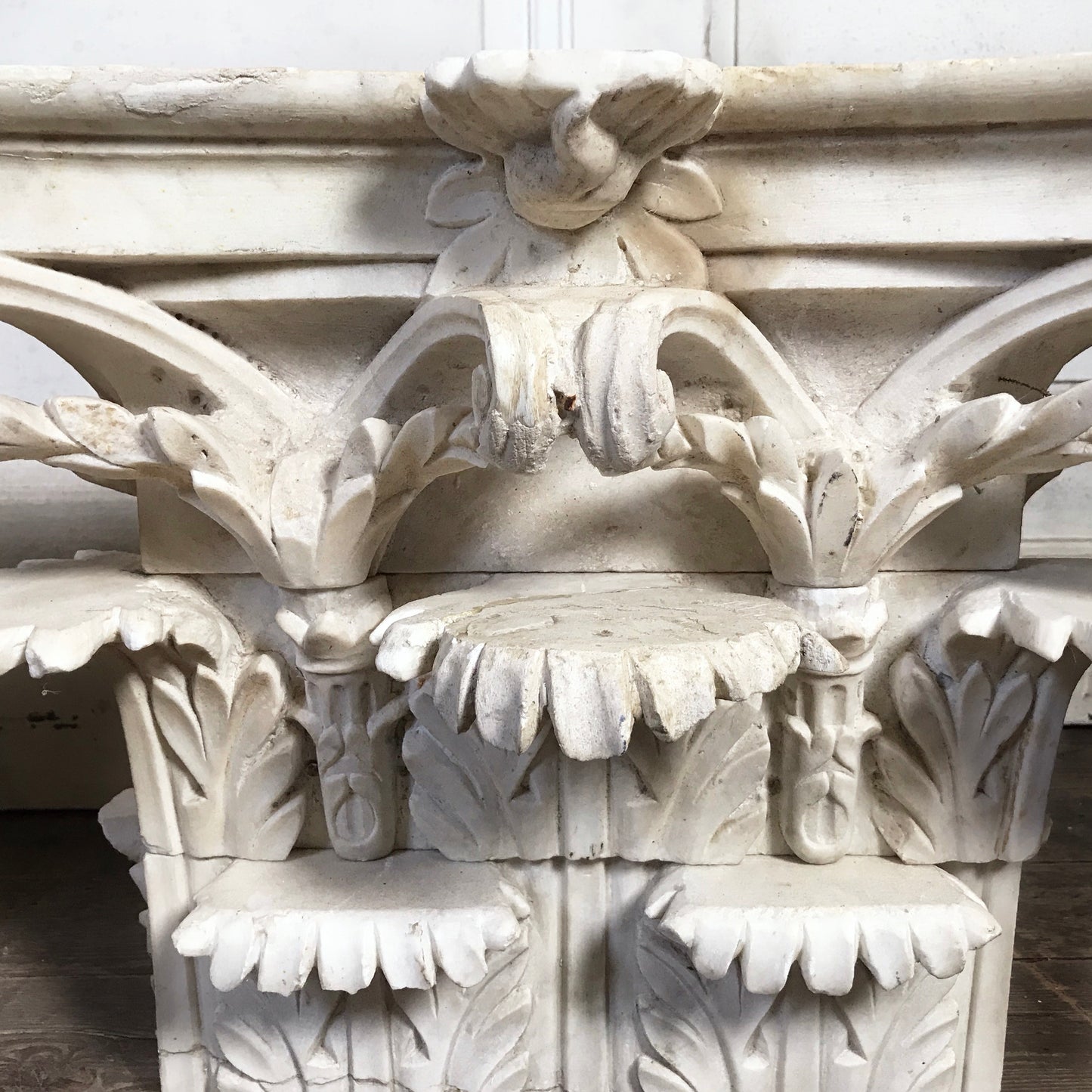 Pair of Italian Carrara Marble Capitals c.1780