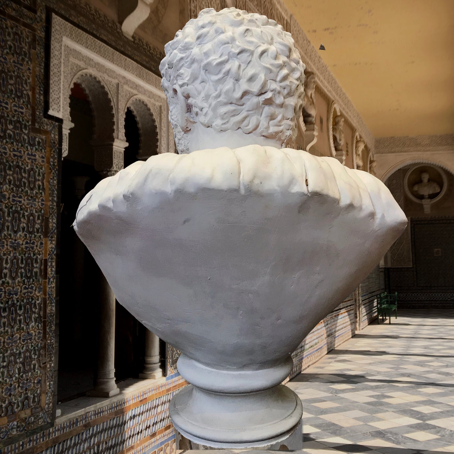 Painted Terracotta Bust of Emperor Cesar Caracalla