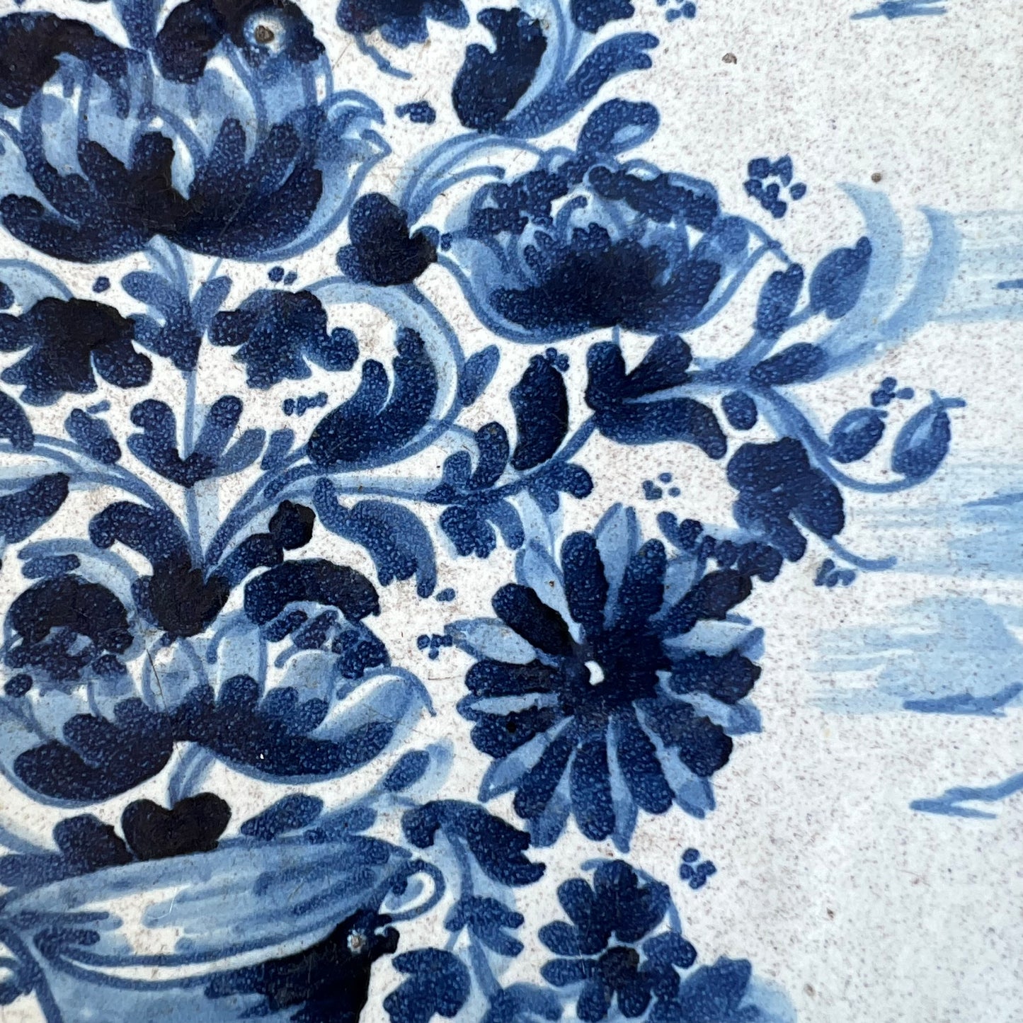 Large 18th Century Blue & White Delft Charger c.1780