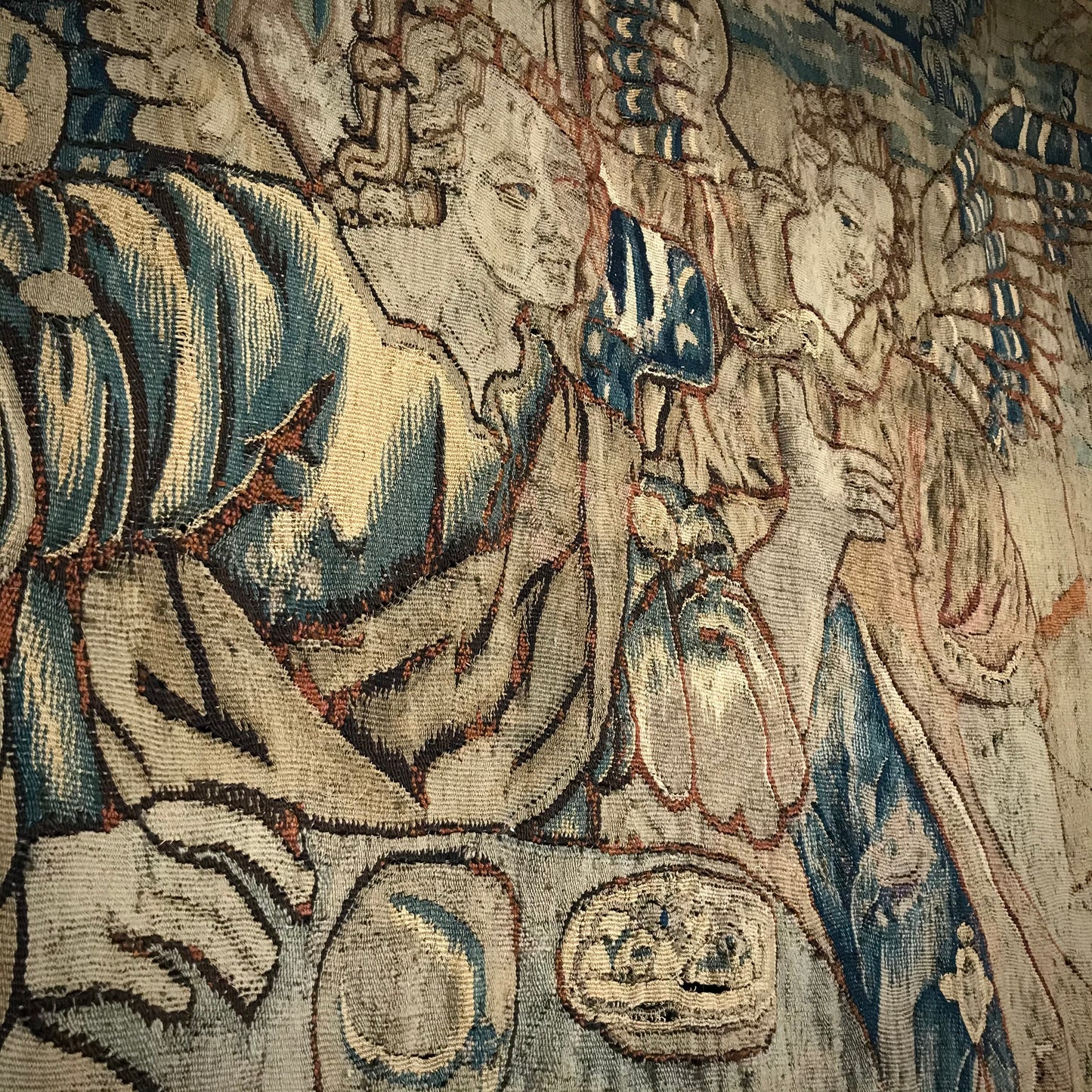 Allegorical Flemish Tapestry with Angels c.1650