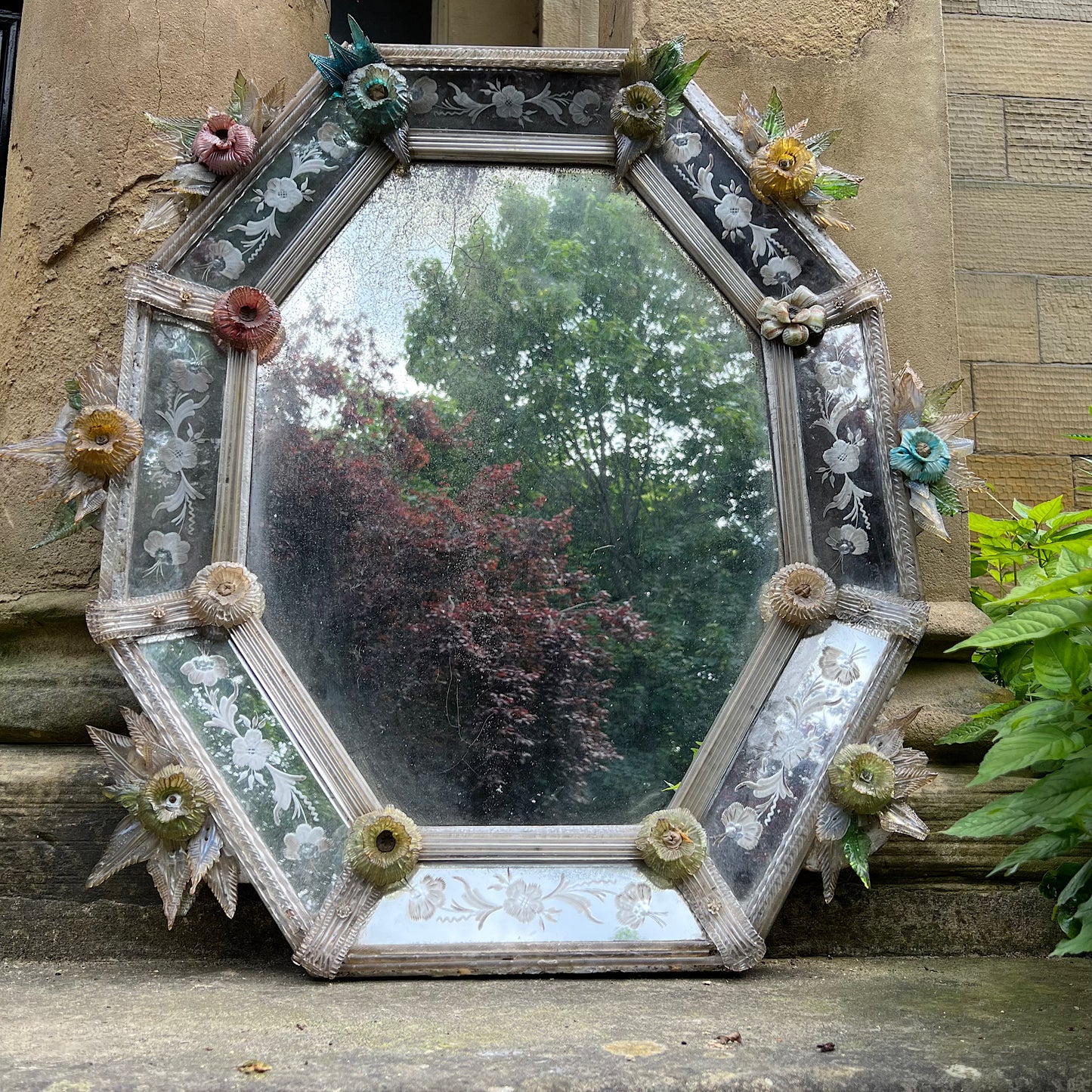 Italian Venetian Murano Mirror c.1920
