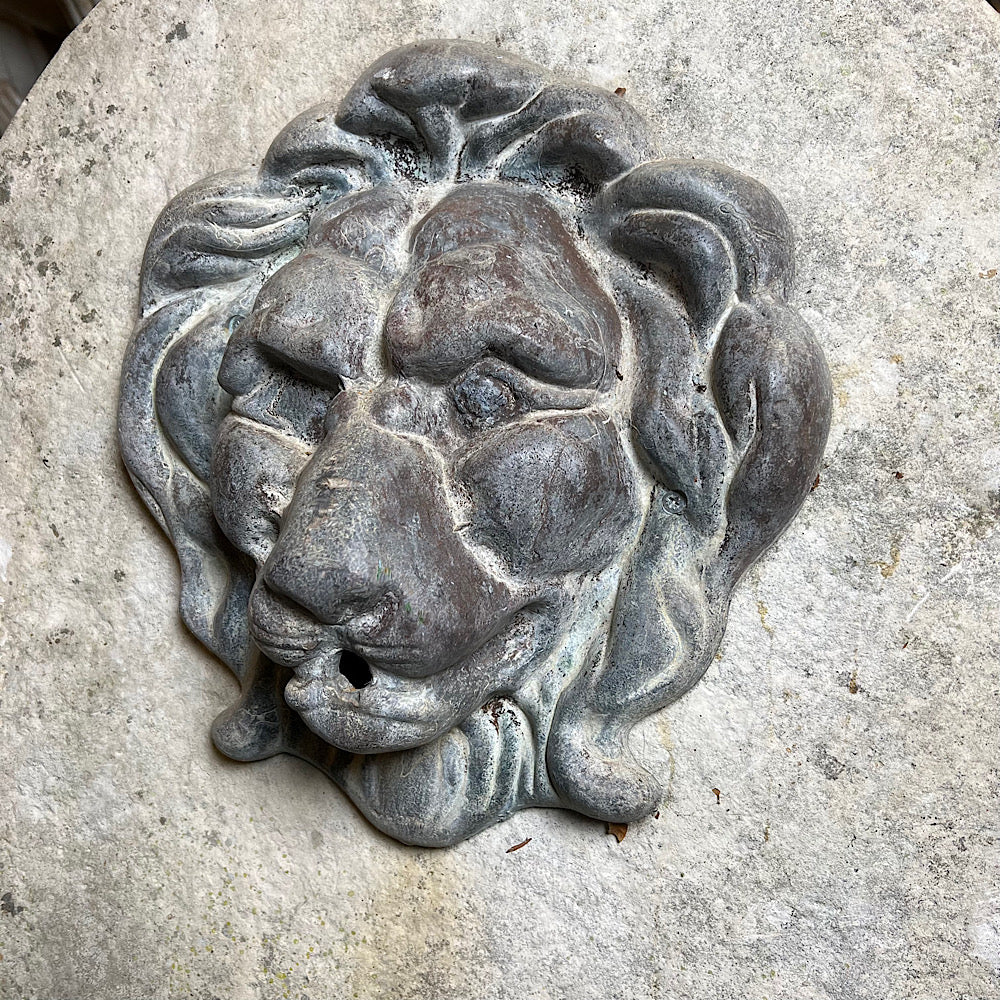 Large Stone Lion Wall Fountain c. 20th Century and Earlier