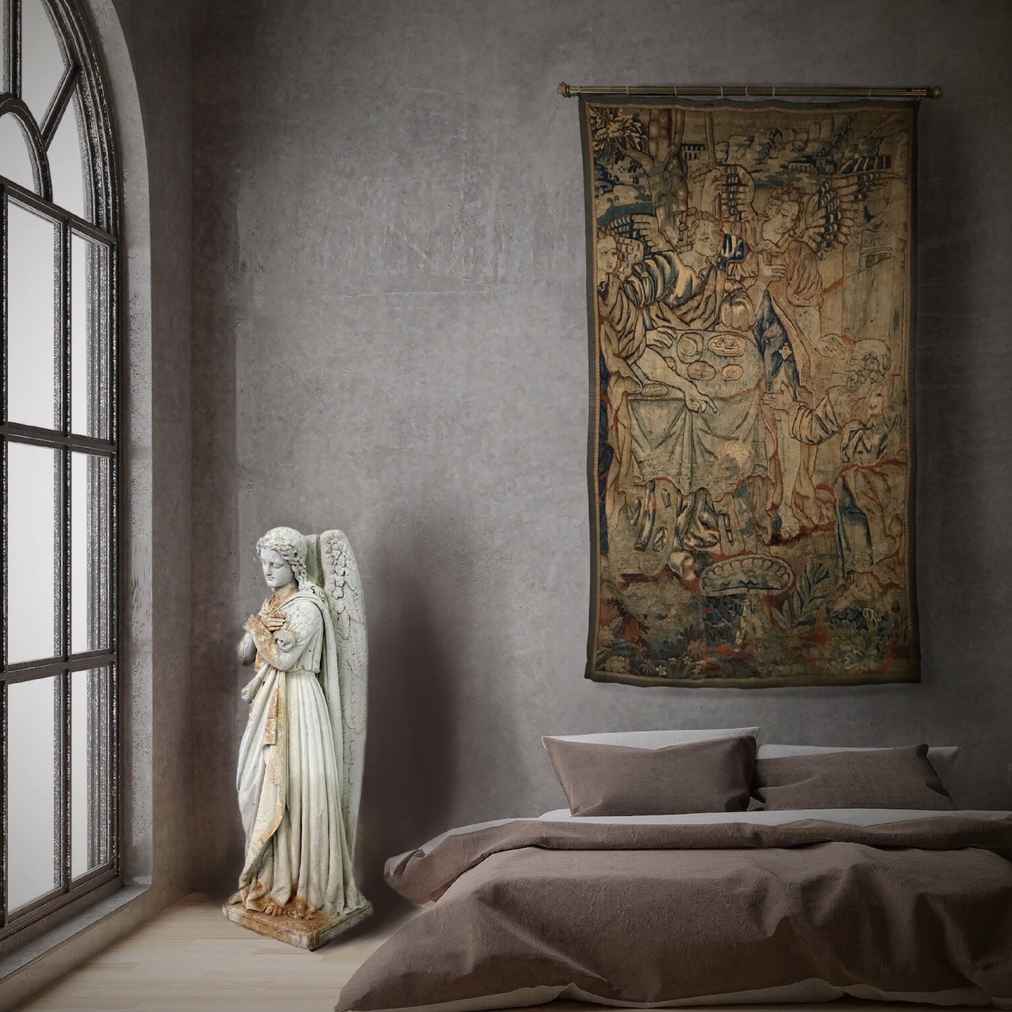 Allegorical Flemish Tapestry with Angels c.1650