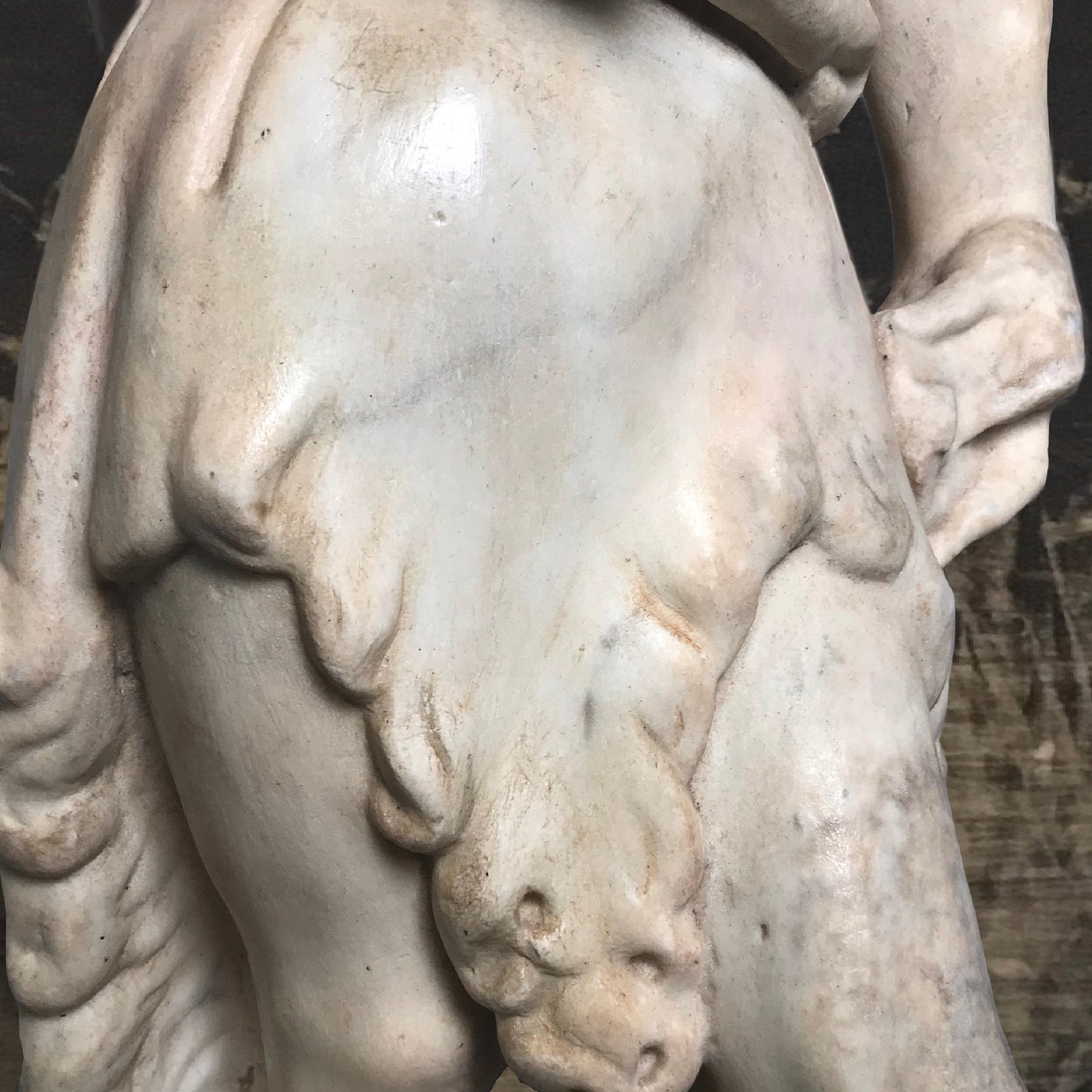 Late Renaissance/Early Baroque Florentine ‘Palio Race’ Marble Statue of John the Baptist (Dated 1612)
