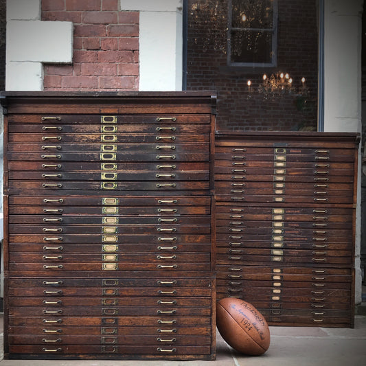 A Pair of Large Plan Chests c.1920