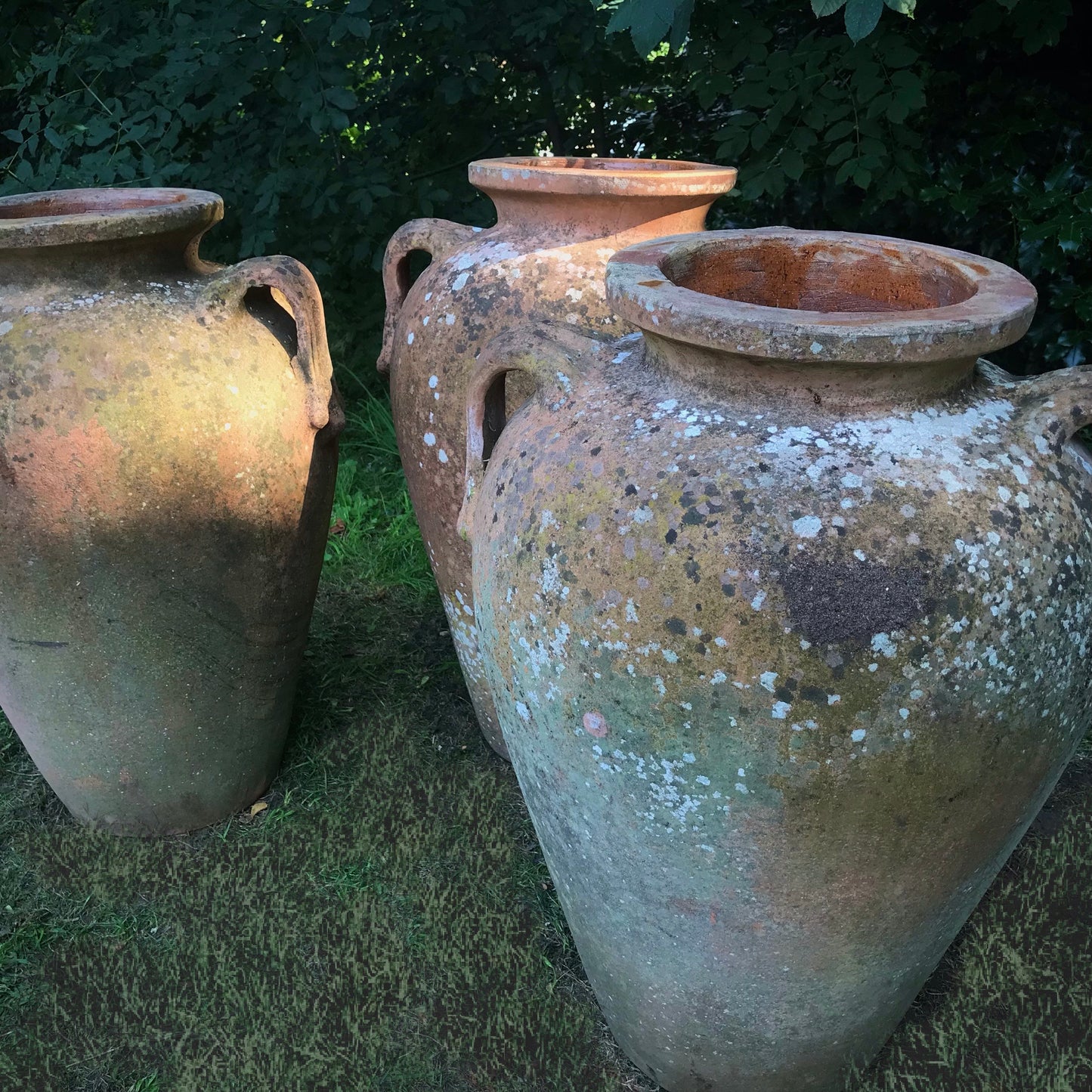 Mediterranean Terracotta Amphora Trio