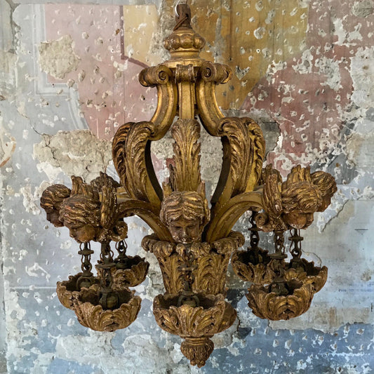 Rococo Cherub Chandelier