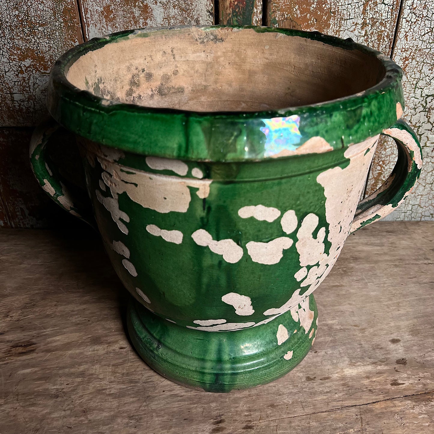 French Glazed Terracotta Castelnaudary Urn/Jardiniere c.1890