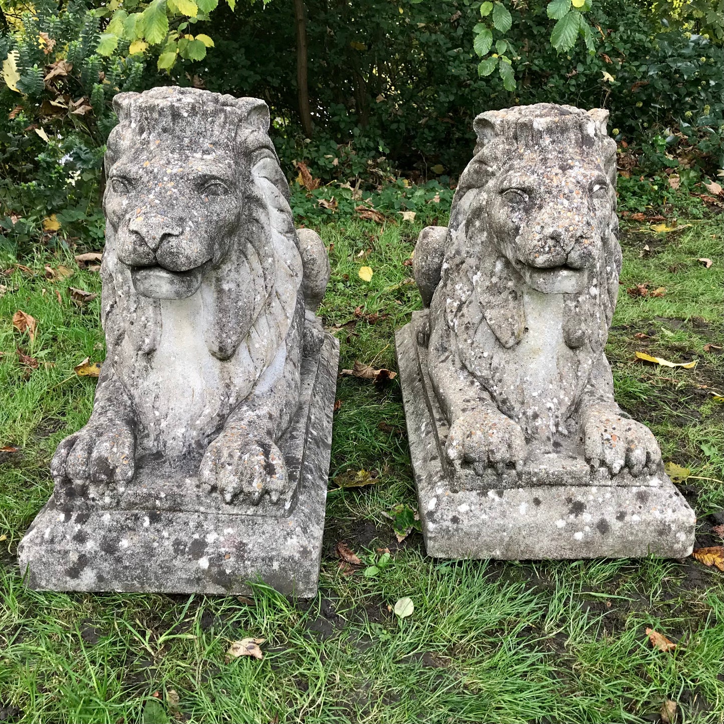 Pair of Recumbent Lions c.1930