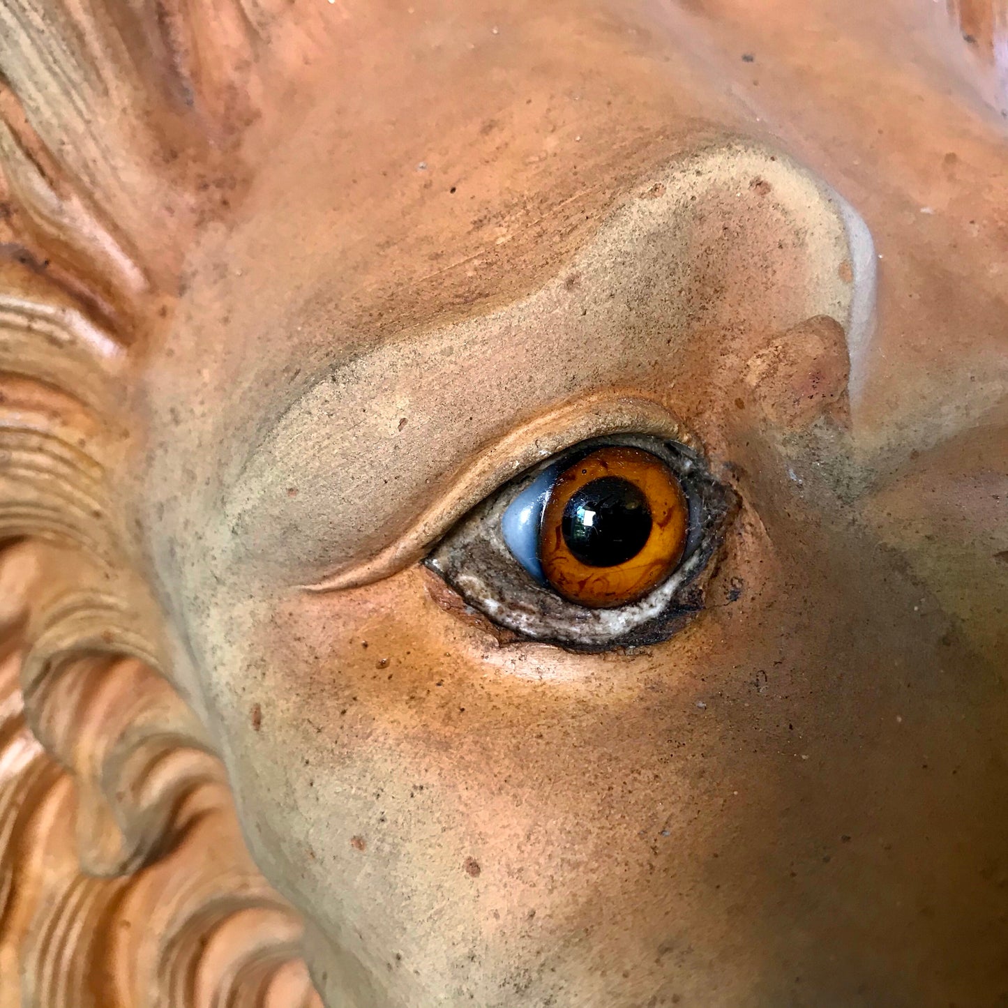 French Terracotta Lion Sculptures by Mandeville-Combeleran 1880-1905