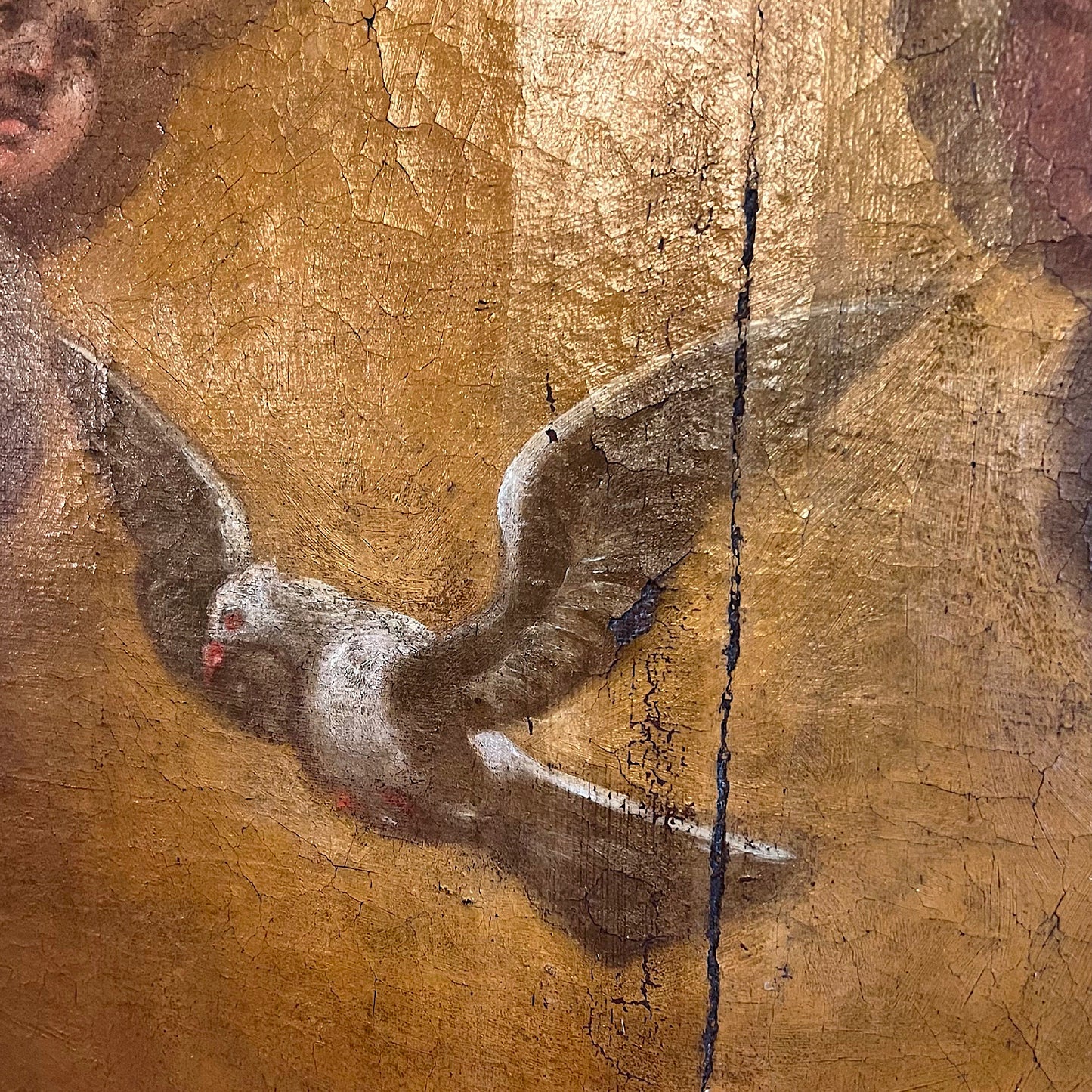 “The Annunciation” Spanish School After Murillo Baroque Oil on Canvas c.1640
