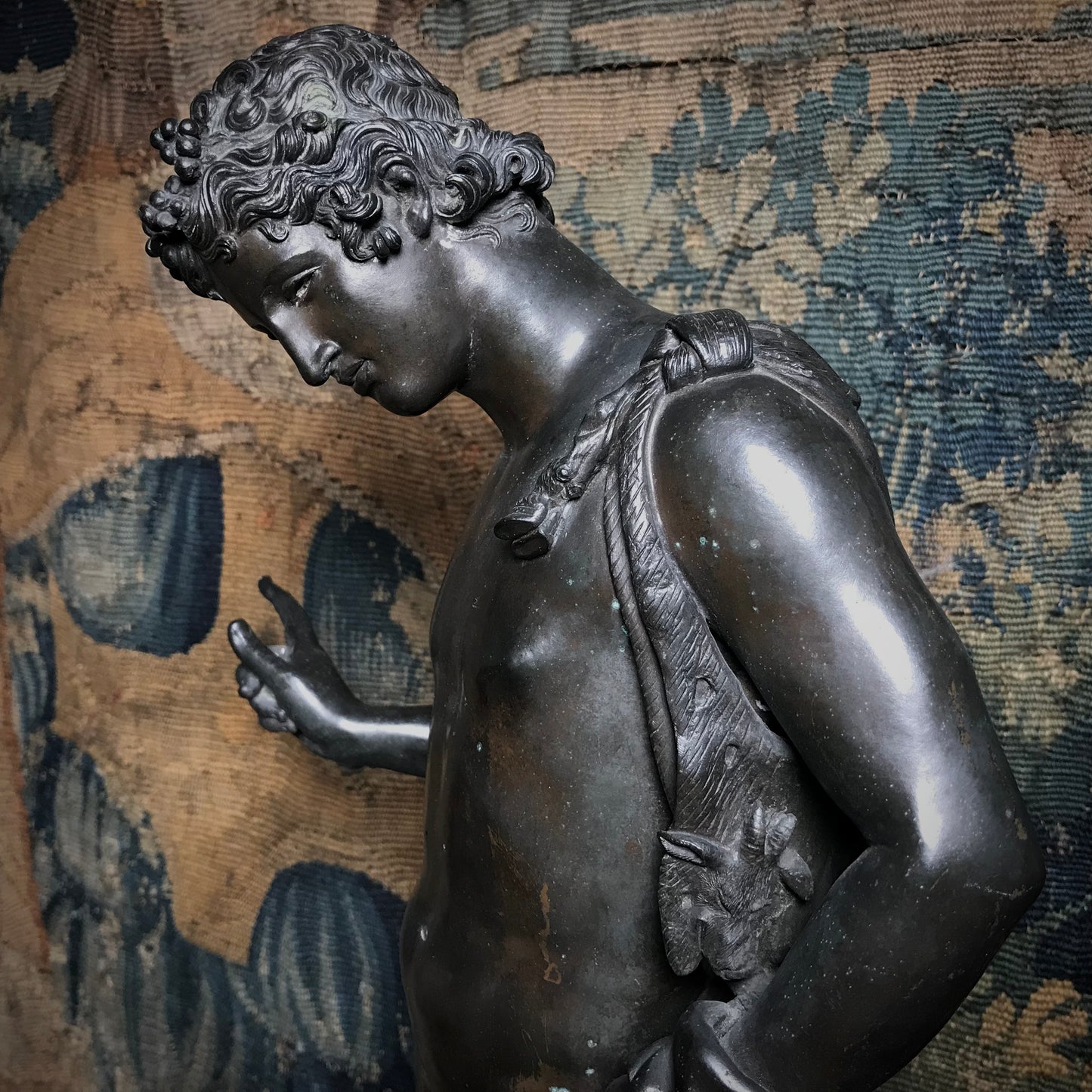 “Narcissus” Bronze by Sabatino de Angelis & Fils dated 1889