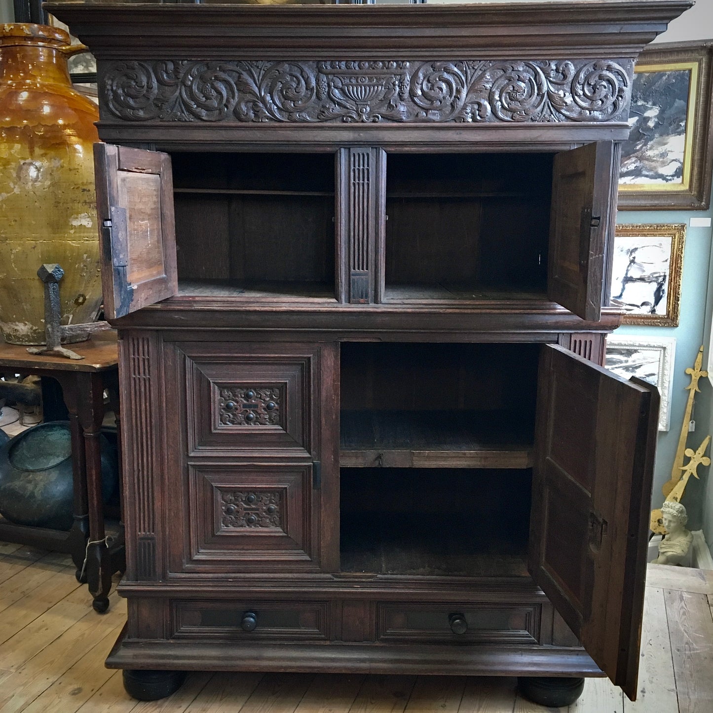 Flemish Oak Cupboard c.1650