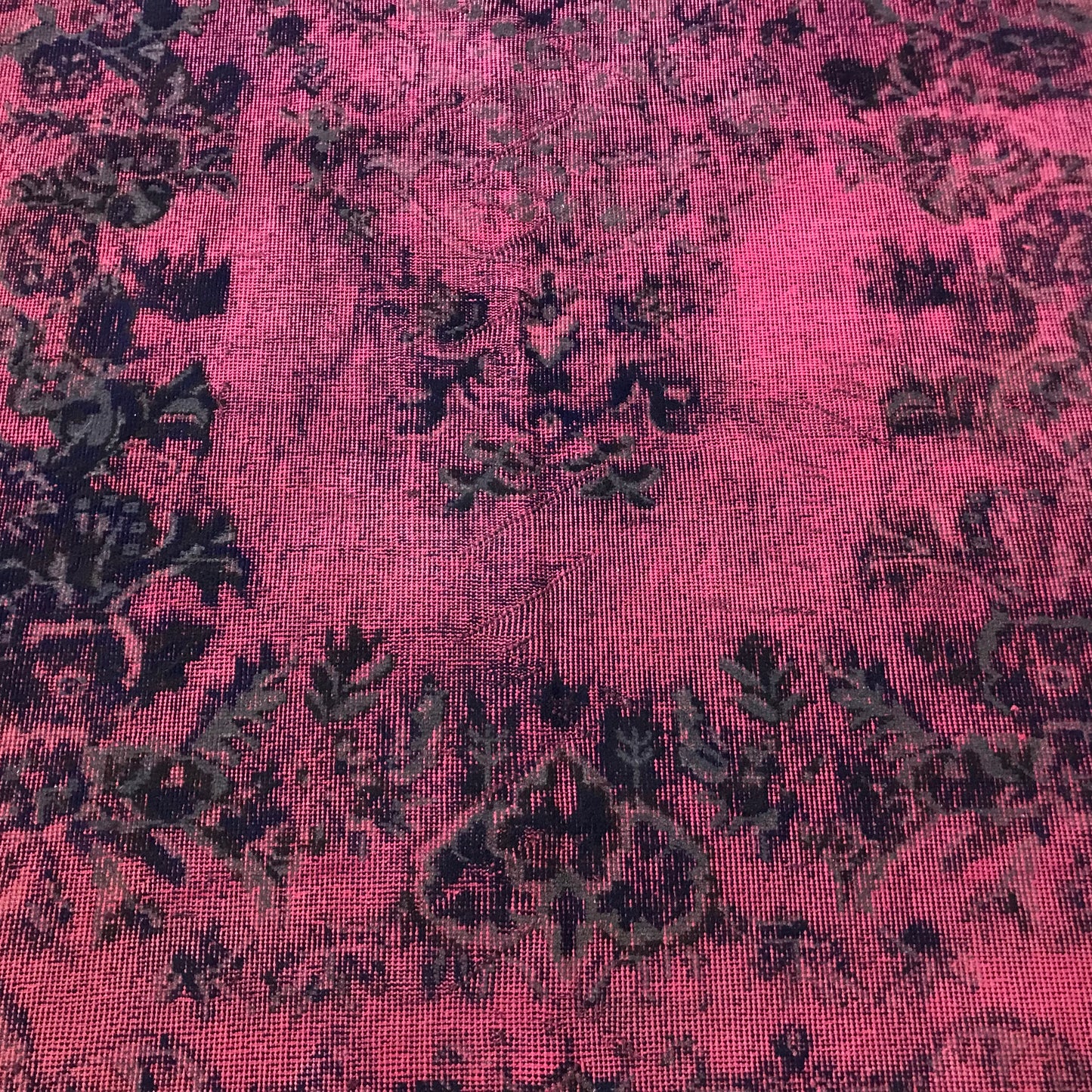 Antique Artisan Re-Worked Turkish Carpet Fuchsia