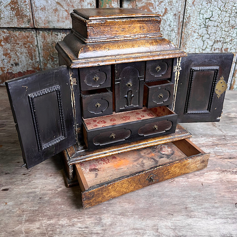 Diminutive Flemish Collectors Table Cabinet c.1680