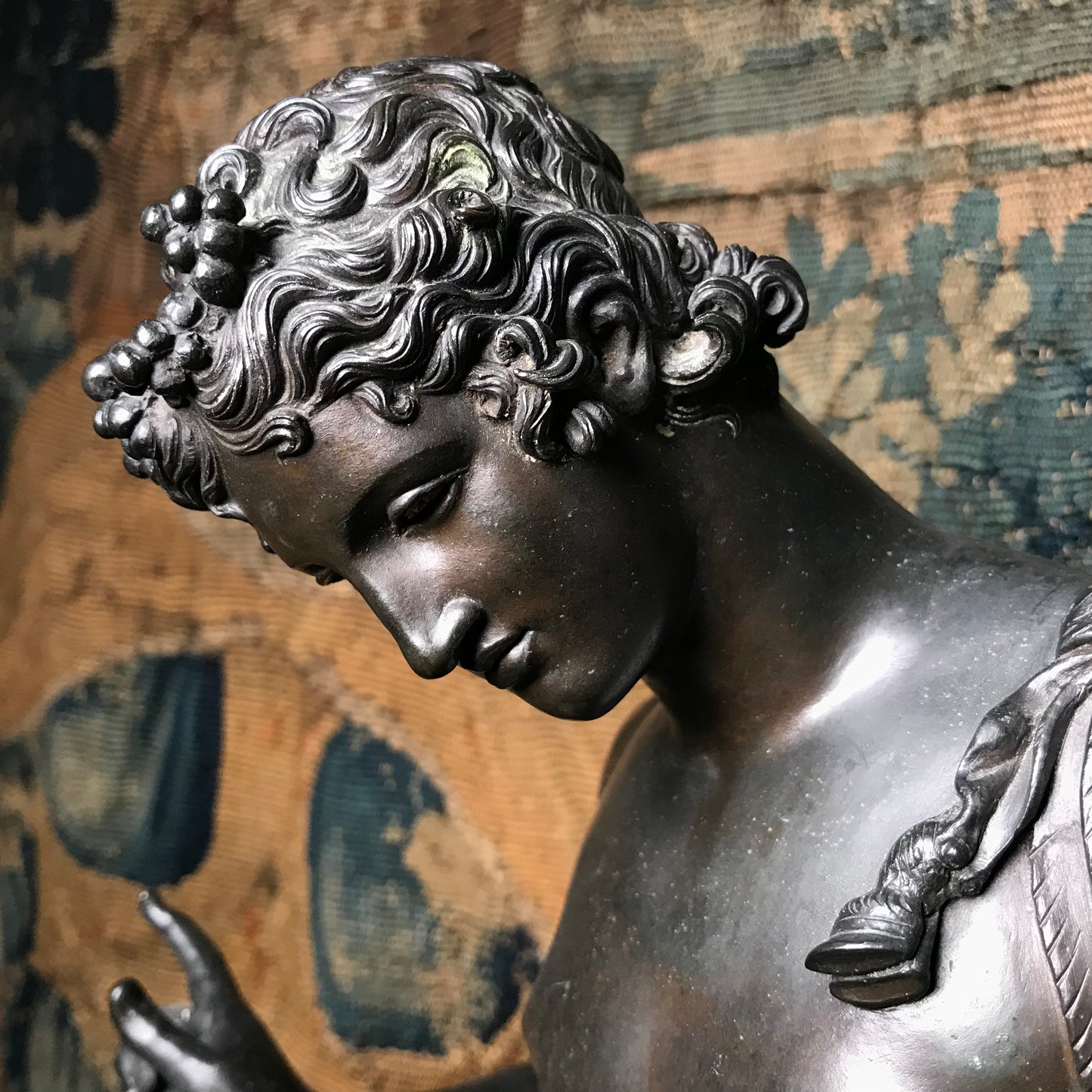“Narcissus” Bronze by Sabatino de Angelis & Fils dated 1889