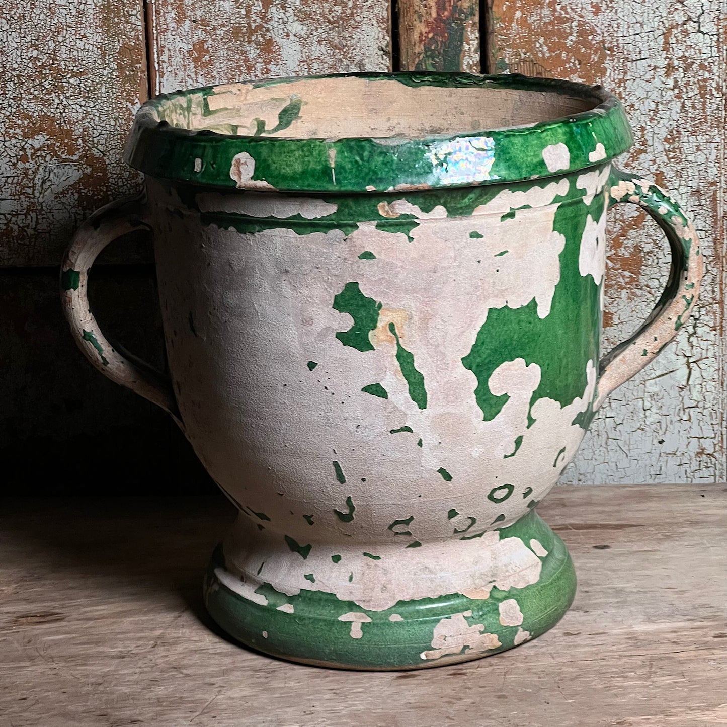French Glazed Terracotta Castelnaudary Urn/Jardiniere c.1890