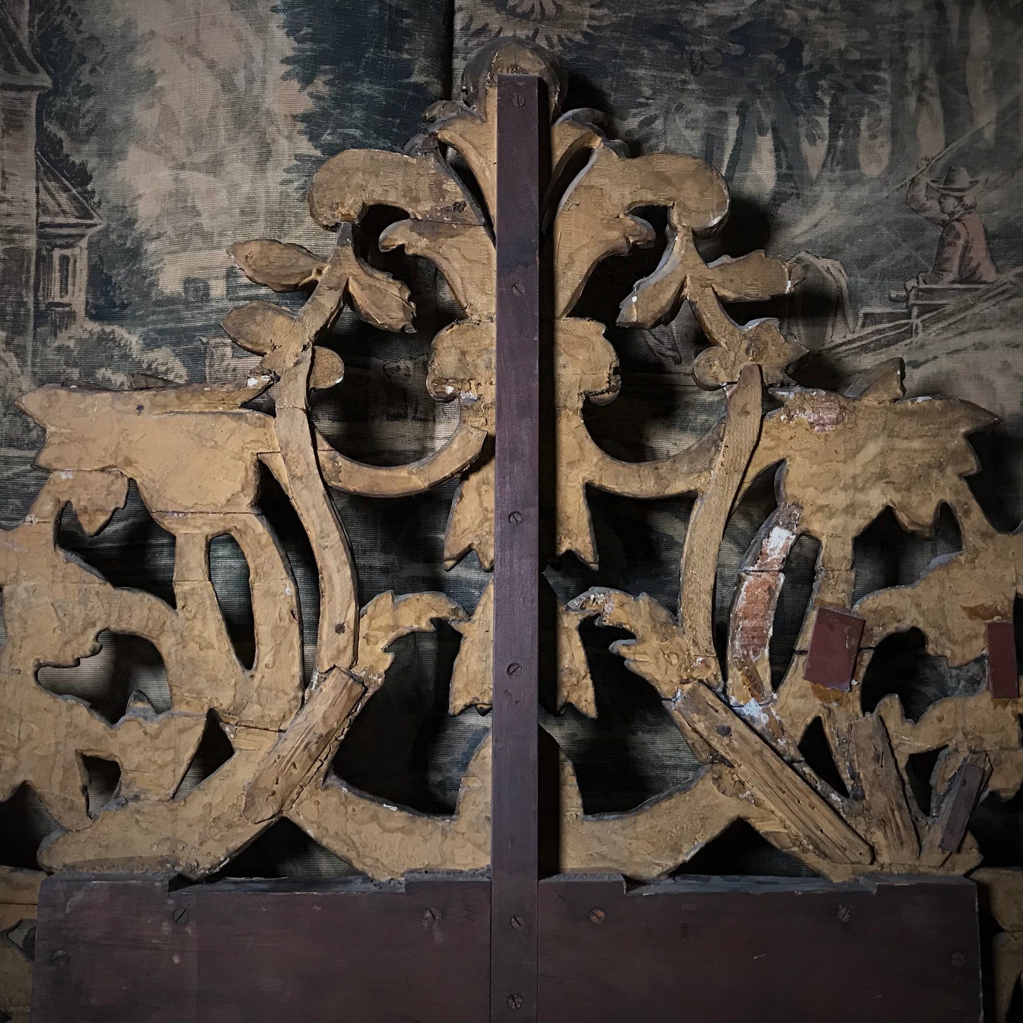 19th Century Carved & Gilded Overmantel Mirror
