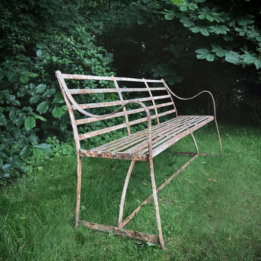 Regency Strapwork Wrought Iron Bench c.1820