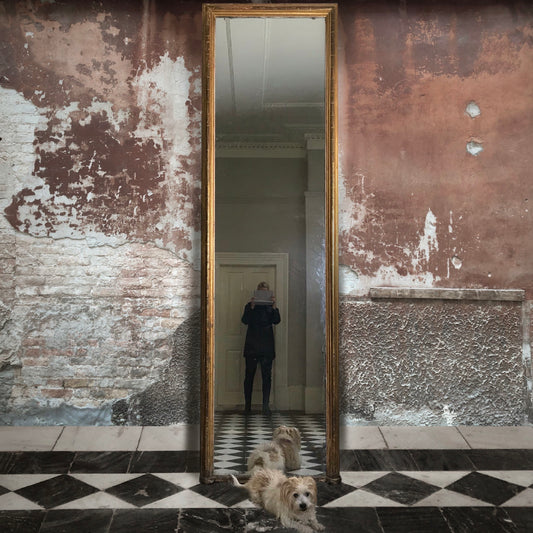 Huge-scale 10ft Saville Row Gilded Tailors’ Mirror c.1880