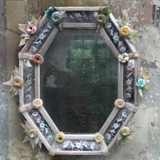 Italian Venetian Murano Mirror c.1920
