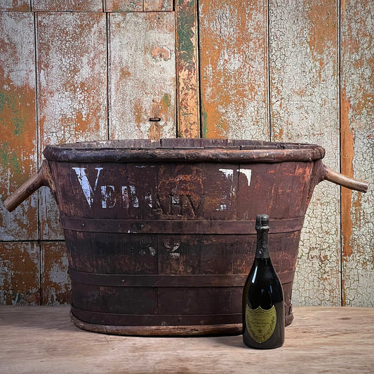 Wooden French Vineyard Grape Hod/Bucket Late 19th Century