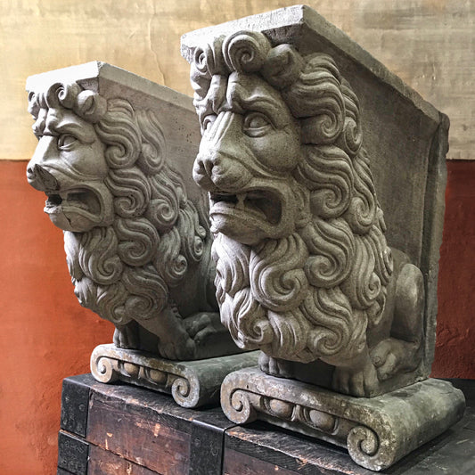Pair of Carved Lions c.1730