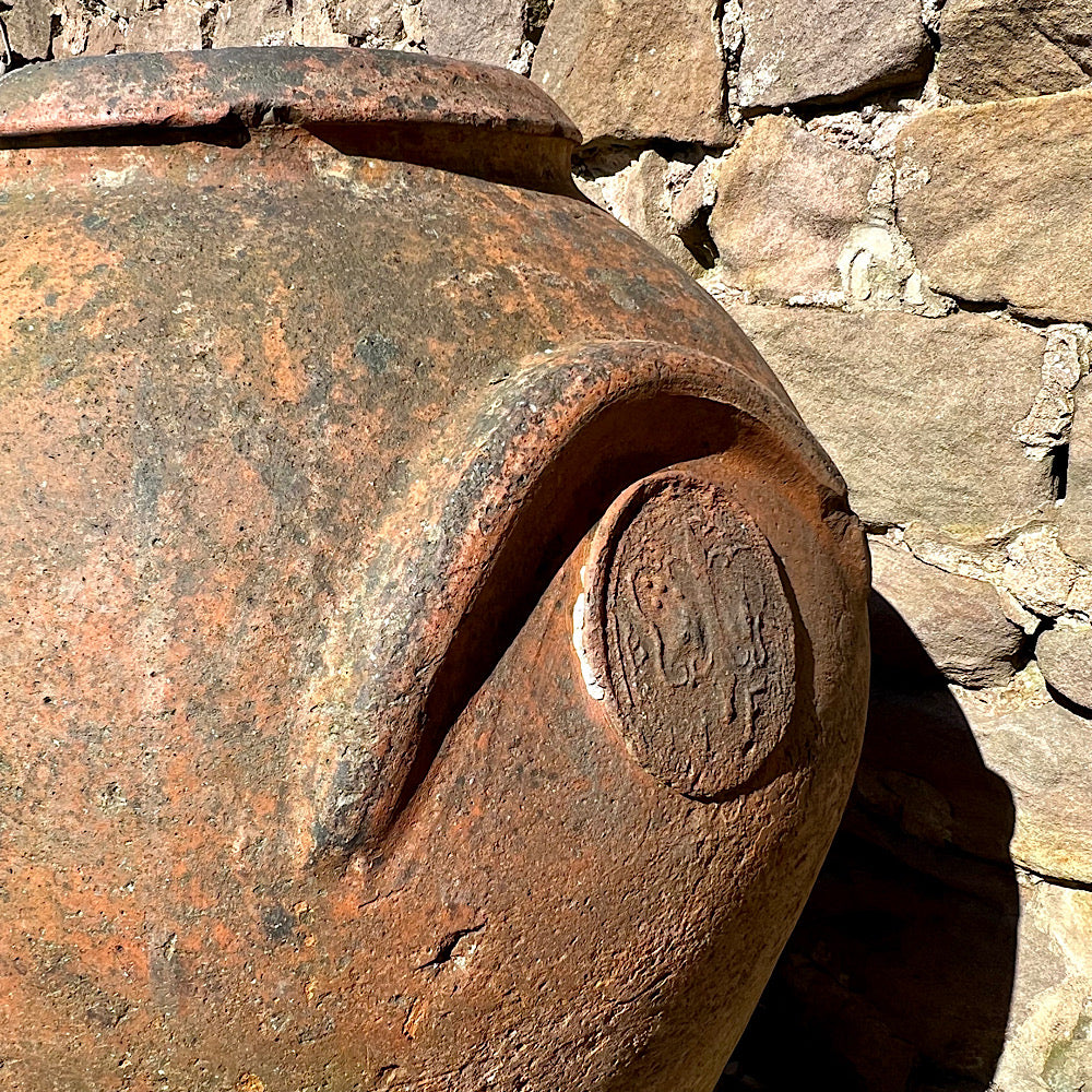 Florentine Terracotta of Impruneta Storage Jar with Paterae c. 17th Century