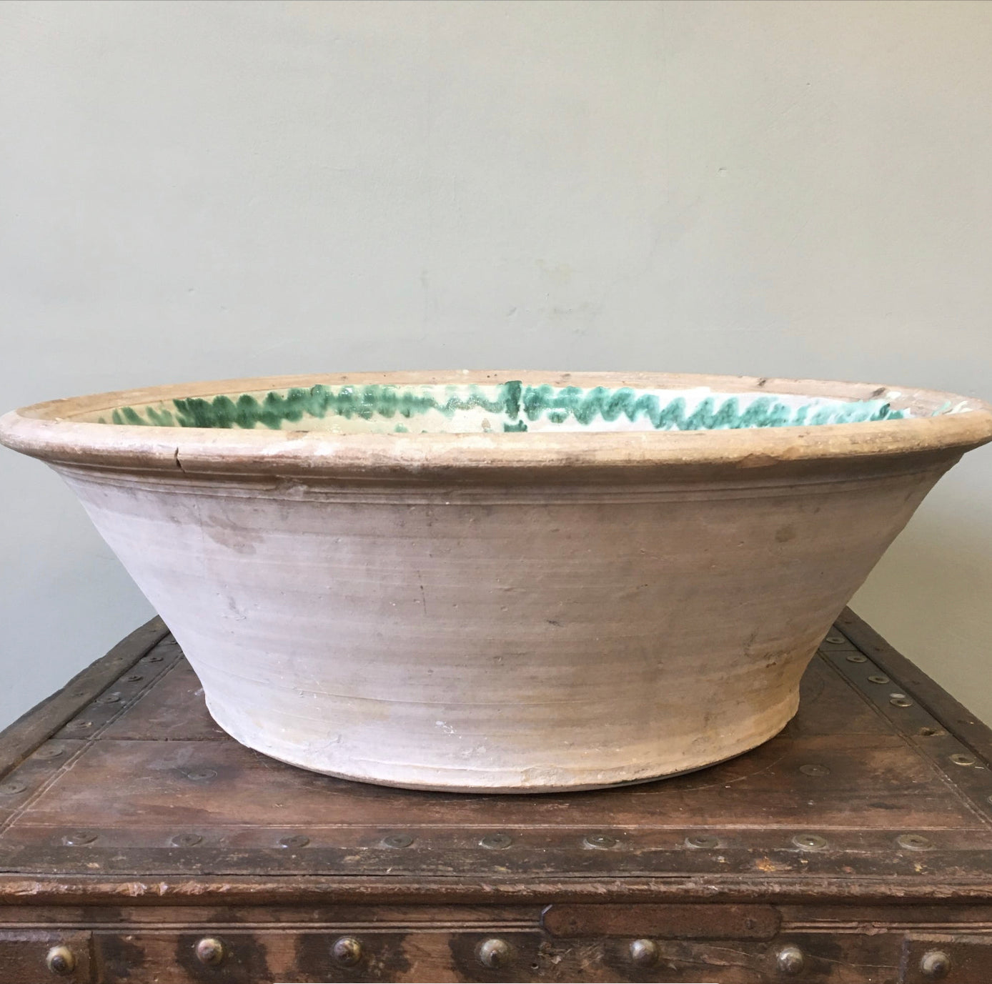 Large Spanish Fajalauza Lebrillo Granada Bowl Late 18th/ Early 19th Century