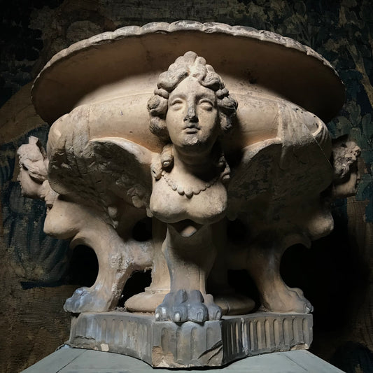 J M Blashfield Buff Terracotta Winged Harpy Urn c.1860