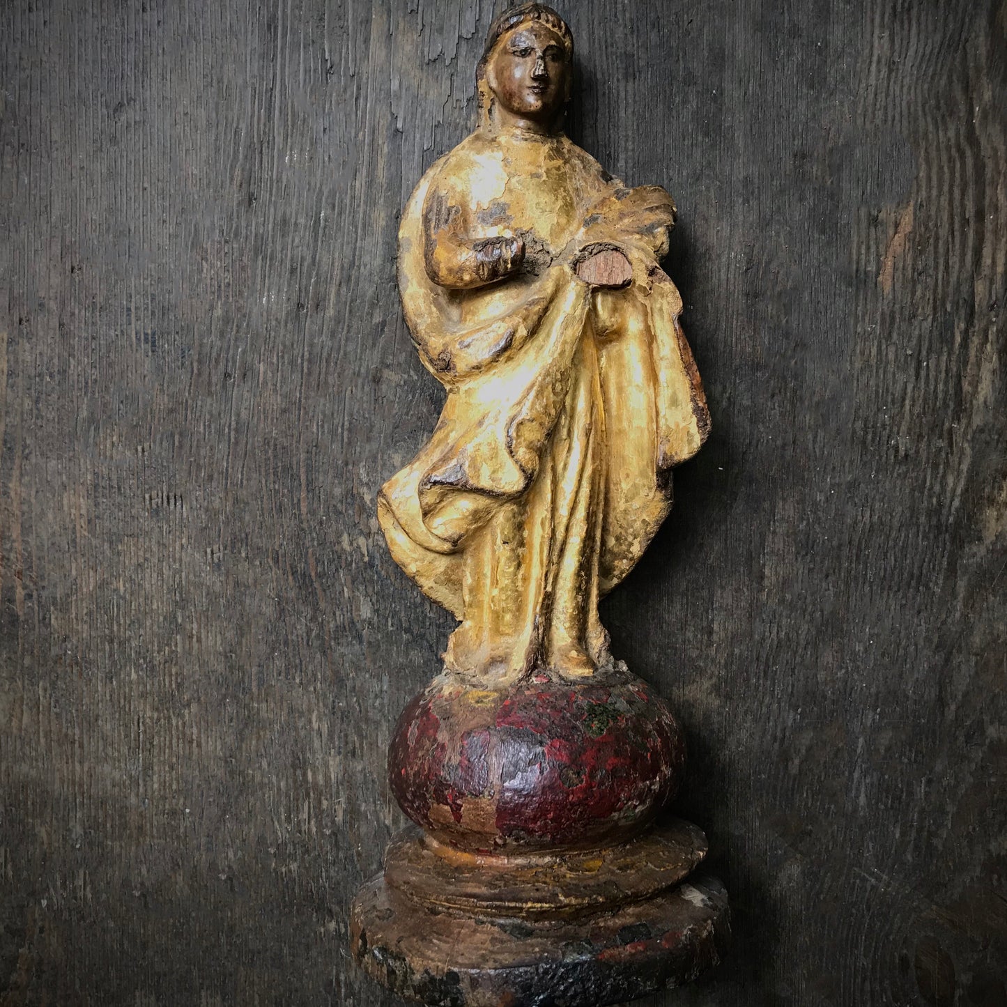 Italian Tabernacle c. 1750 with Early Virgin Mary Icon