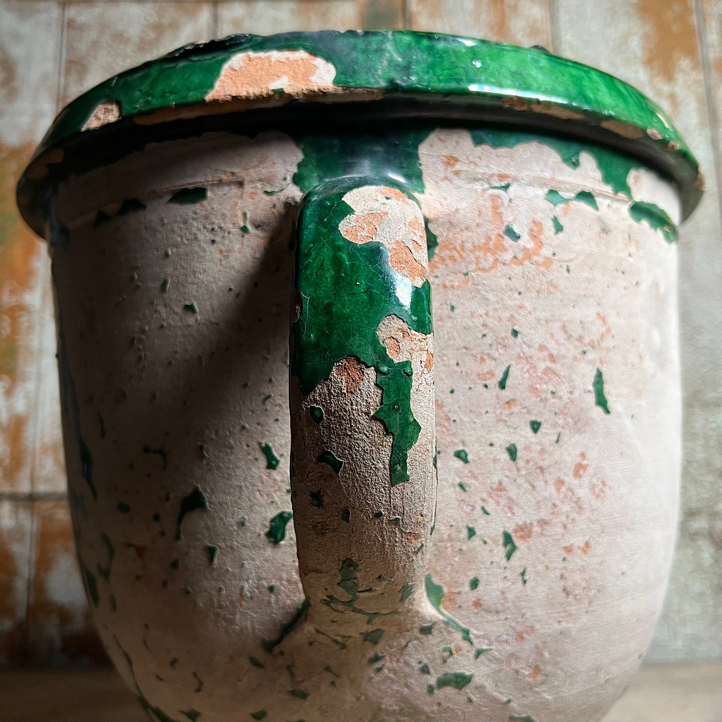 French Glazed Terracotta Castelnaudary Urn/Jardiniere c.1890