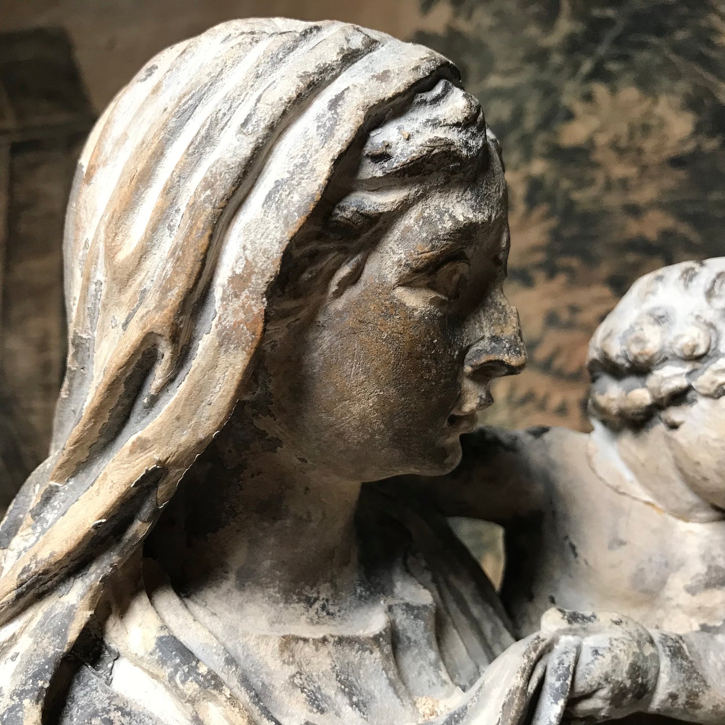 Limestone Virgin & Child Carving c.1640-1660