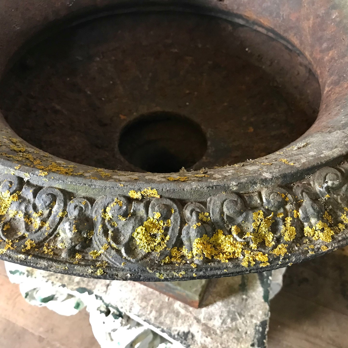 Pair of Grand Scale Cast Iron Urns