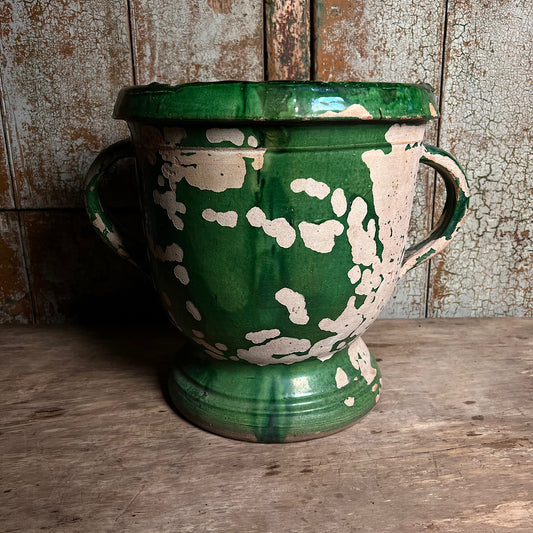 French Glazed Terracotta Castelnaudary Urn/Jardiniere c.1890