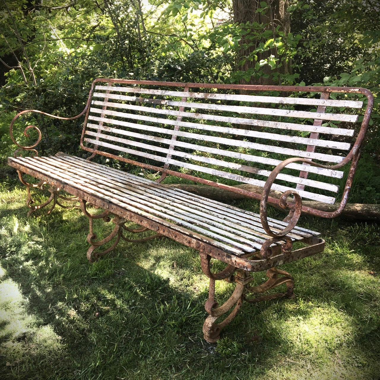 Wrought Iron Garden Bench c.1890