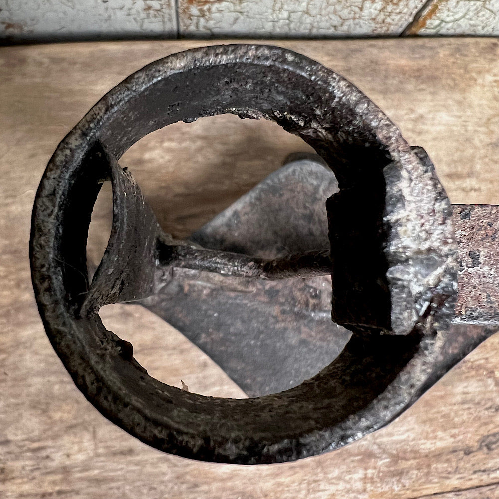 Ornate Wrought Iron Late 17th/Early 18th Century Candle Holder