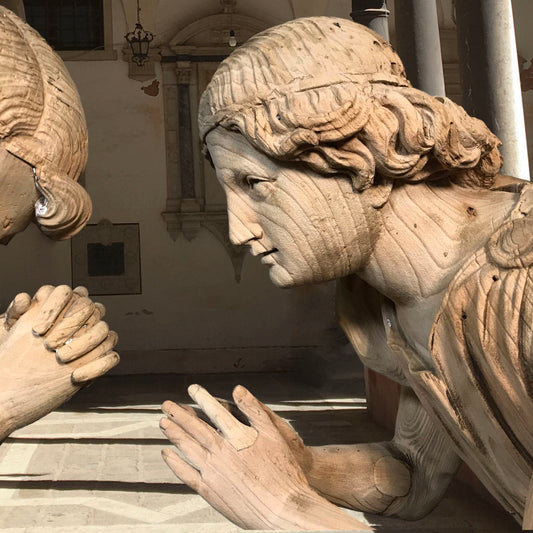 Italian 18th c. Life Size Praying Angels