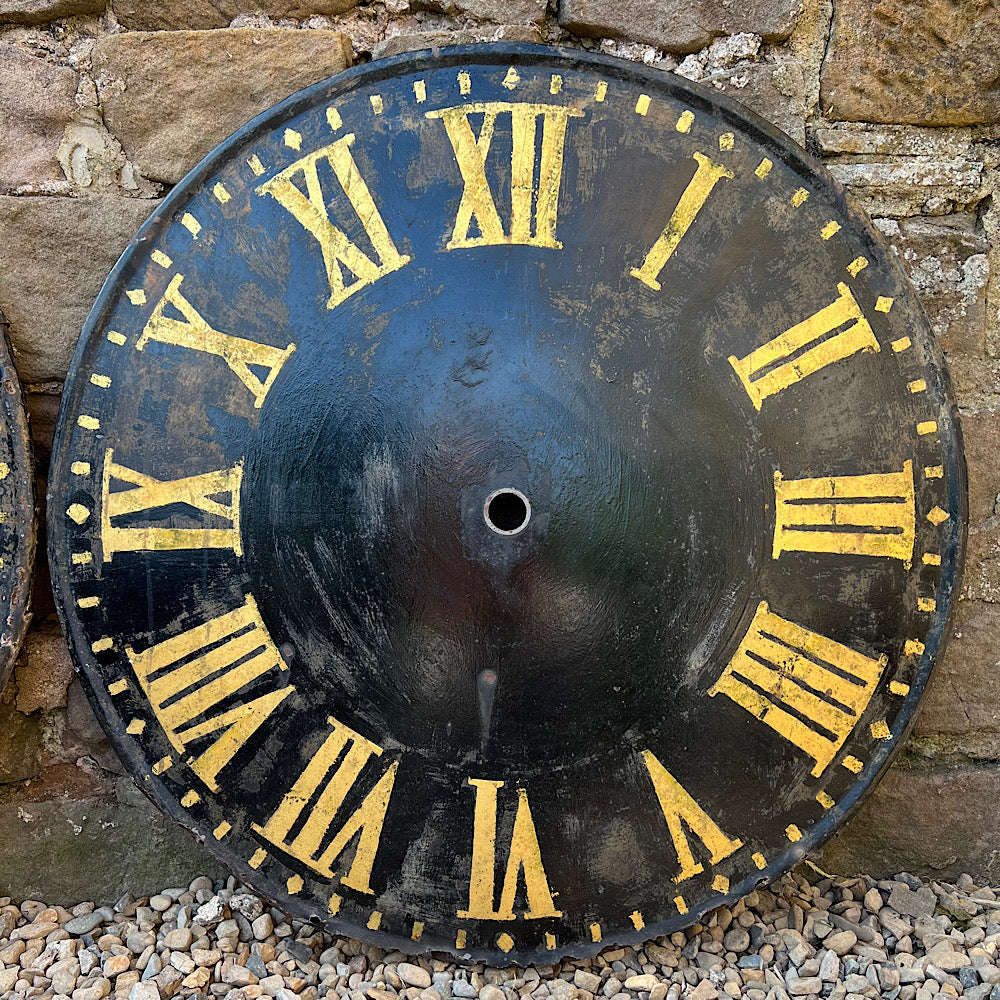 Pair Clock Faces from St Bartholomew’s Church in Arkendale, Nr Knaresborough, N. Yorks