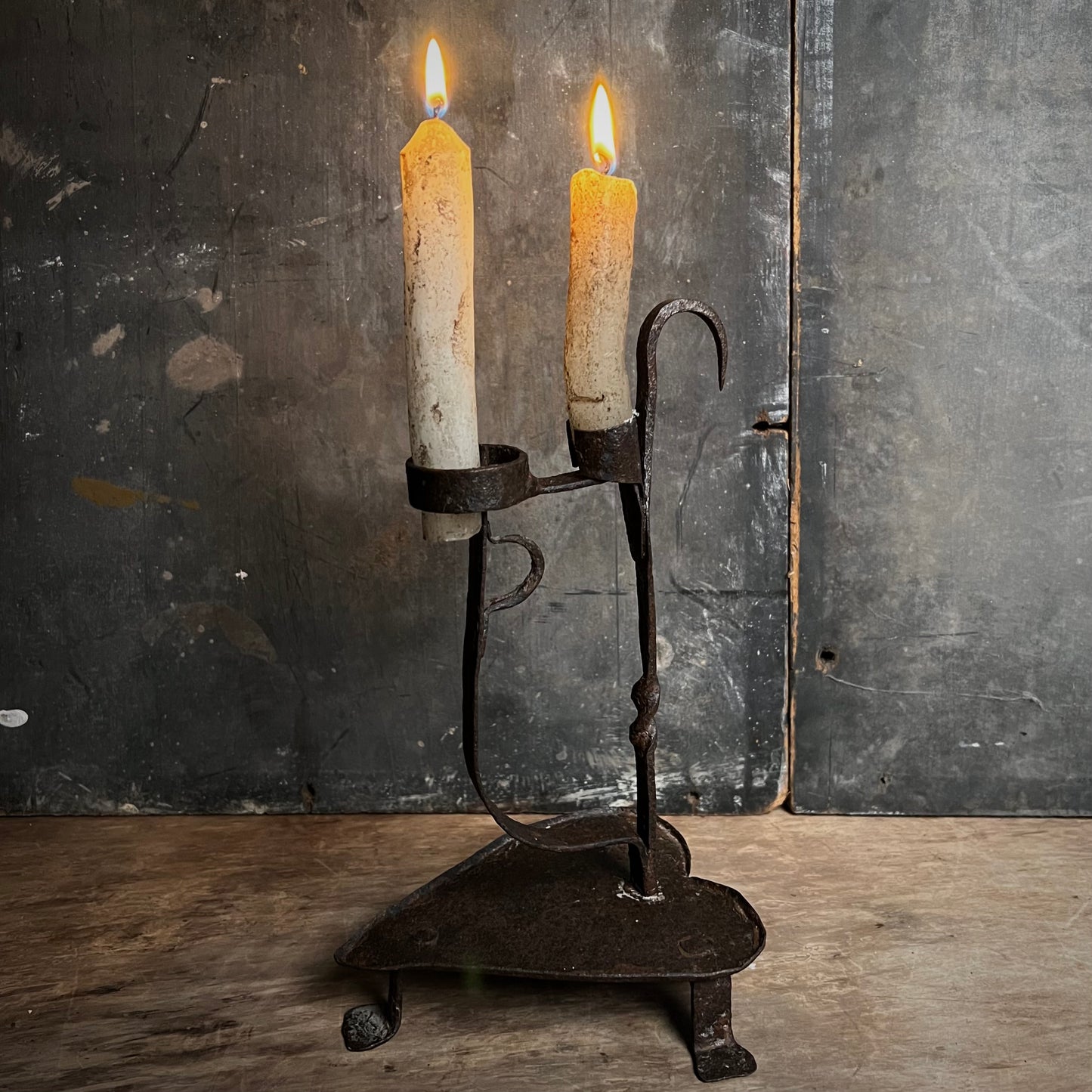 Alpine Splint Rushlight Candleholder c.1720-1750