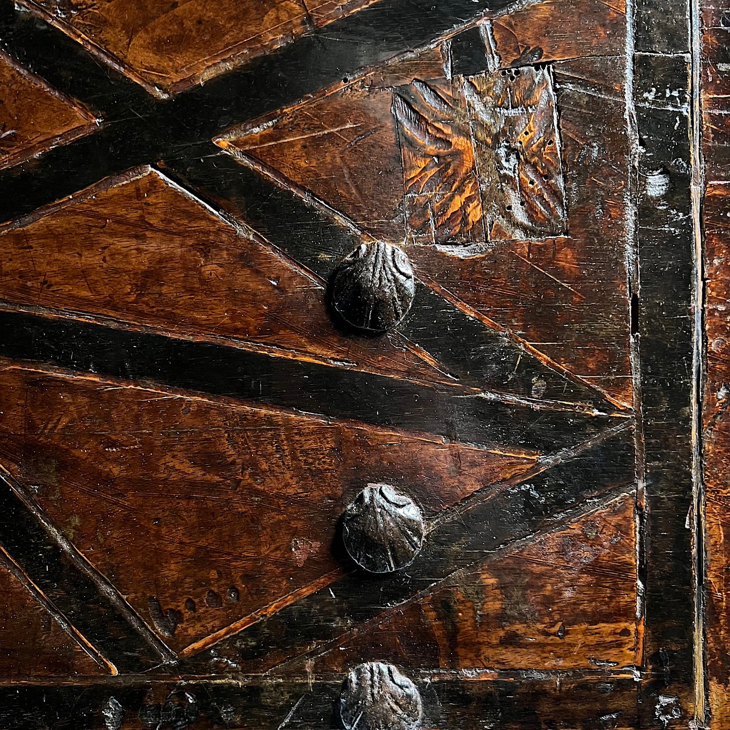 Renaissance Walnut Geometrically Inlaid Vargueno/Bargueno c.1530-1550.