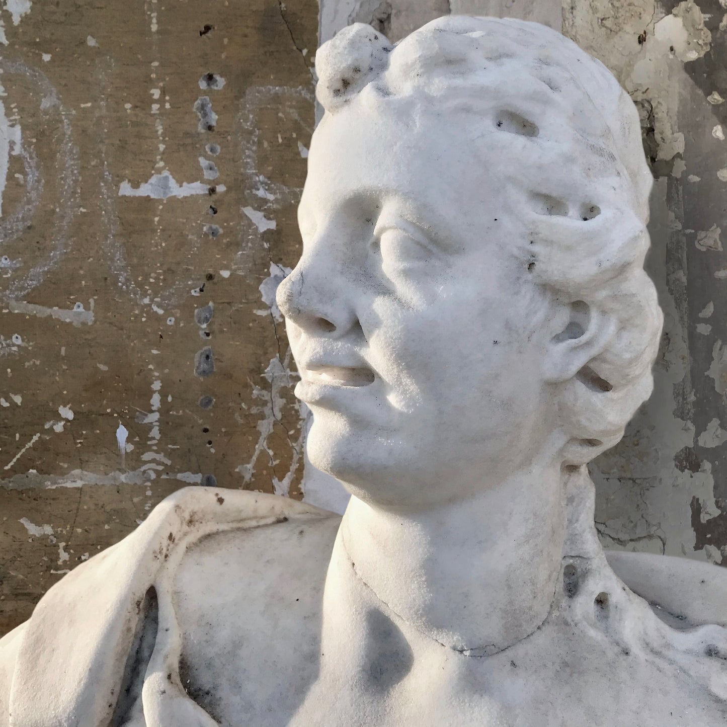 17th Century Italian Marble Busts of Pan and Syrinx