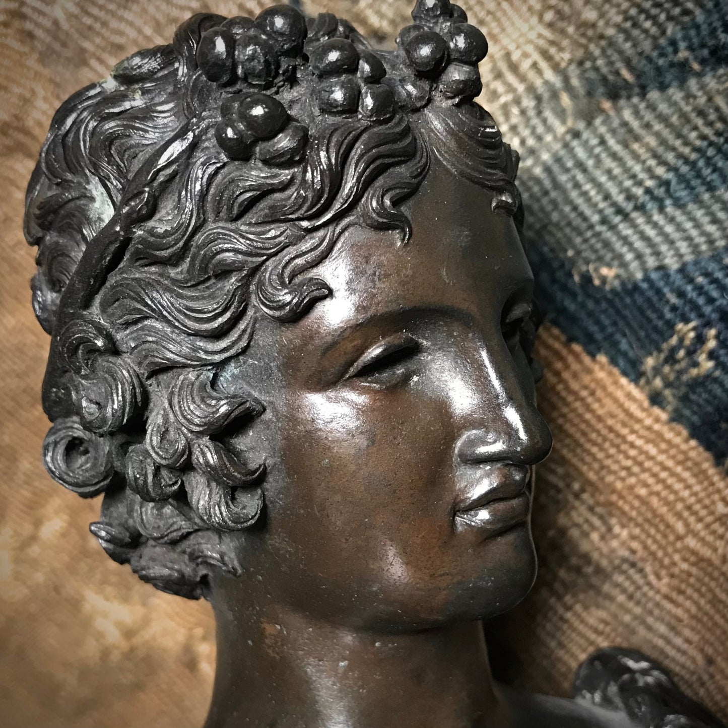 “Narcissus” Bronze by Sabatino de Angelis & Fils dated 1889