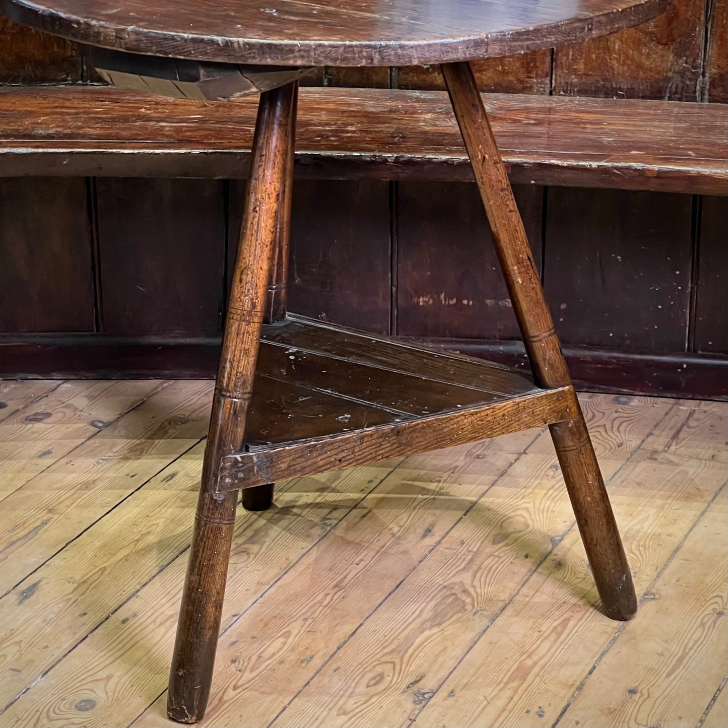 18th Century English Cricket Table in Pine and Ash
