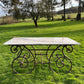 Rare Oversized French Patisserie Table with San Marino Venato Marble Top c.1880