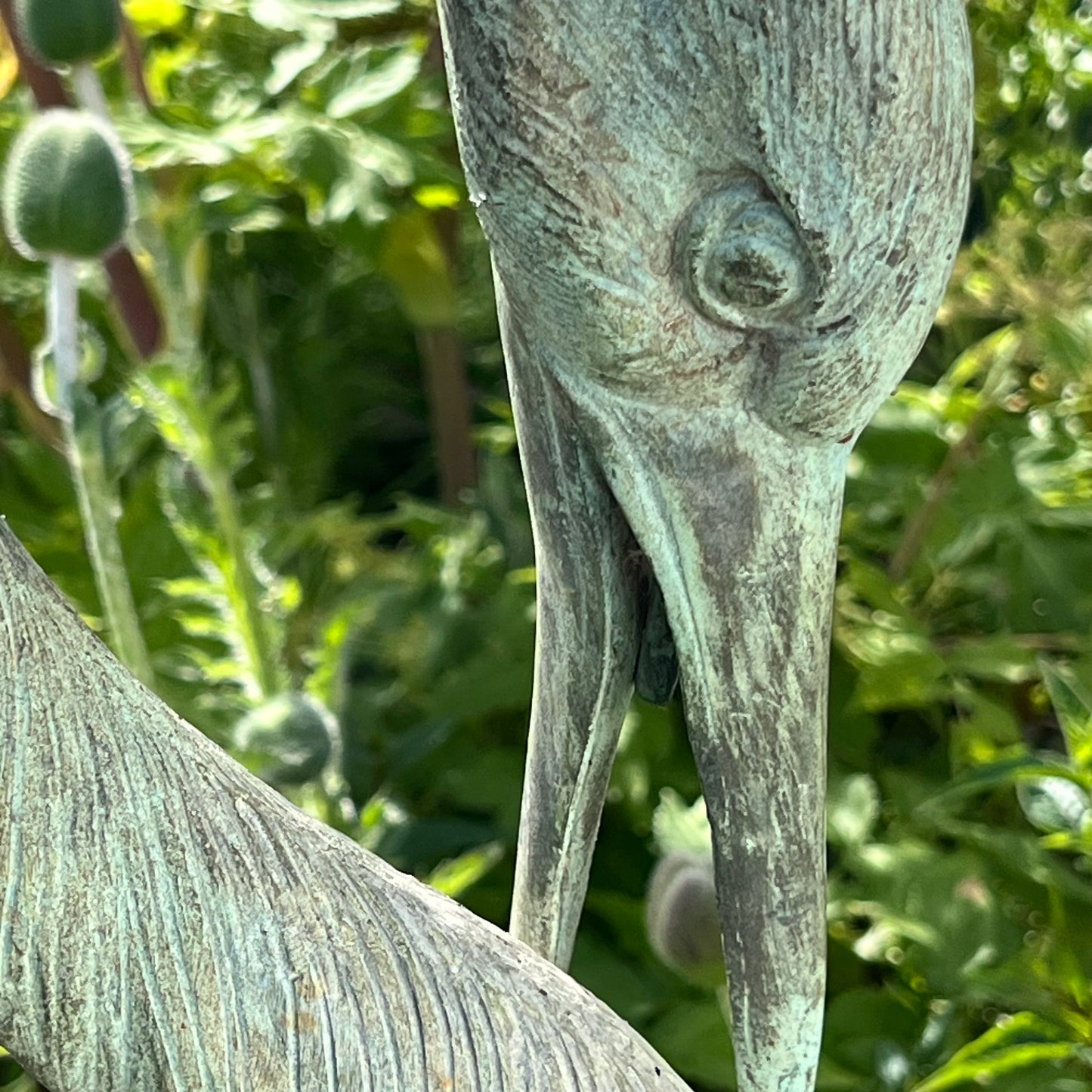 Pair of Meiji Style Bronze Garden Cranes with Fountain Spouts Mid 20th Century