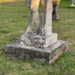 Mid-20th Century Composite Stone Statue of Pan with Stone Plinth