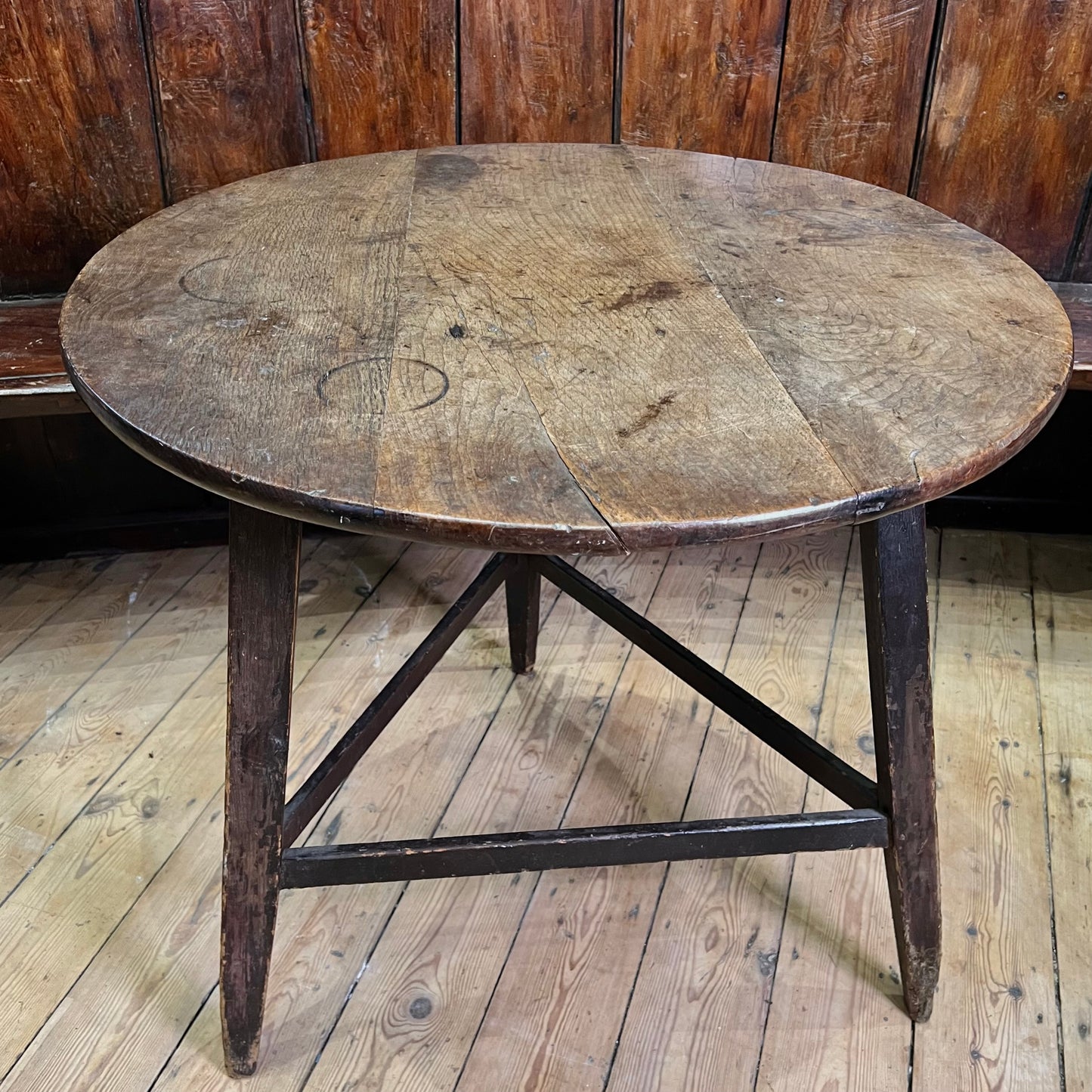 18th Century English Oak Cricket Table
