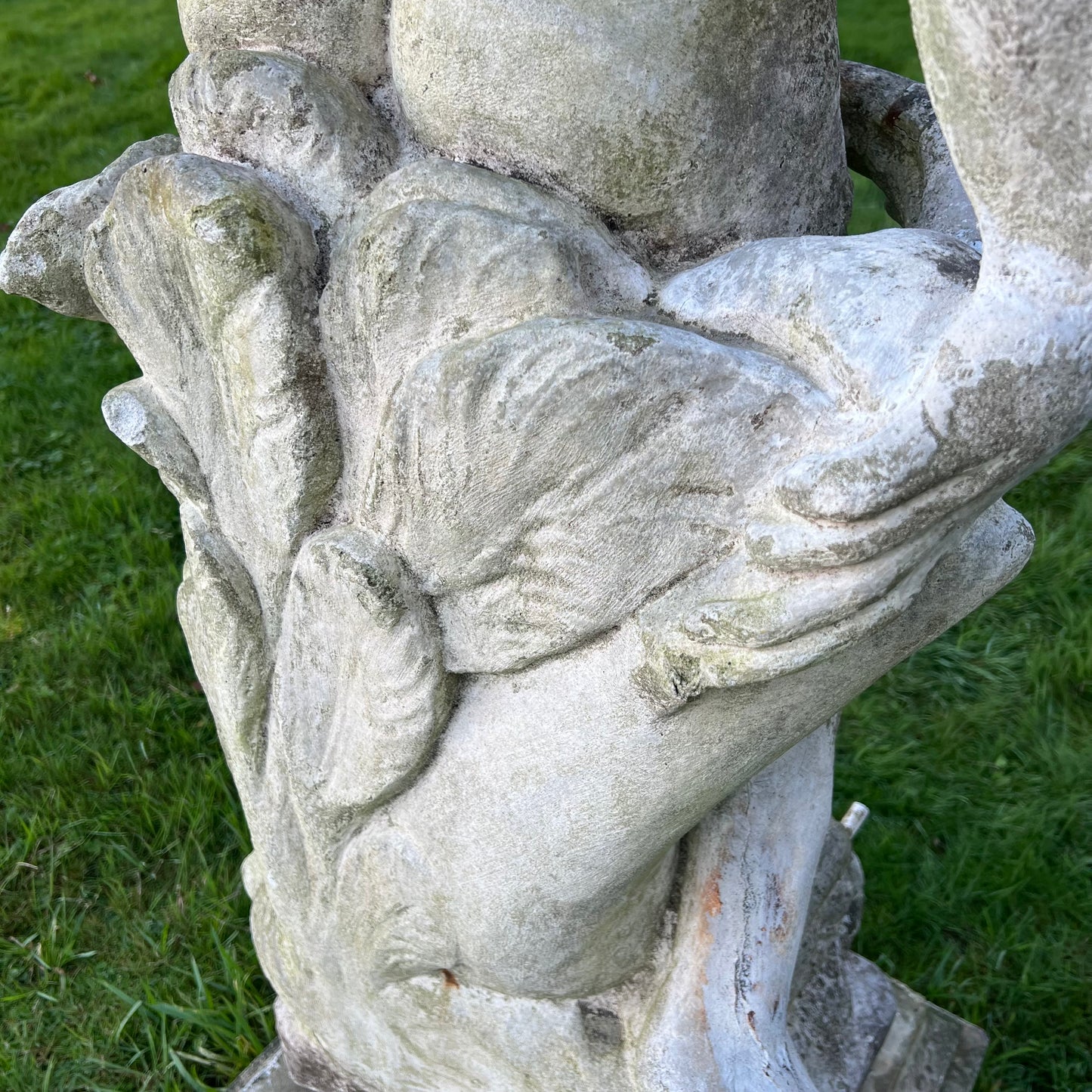 Neptune Statue and Fountain with Plinth Mid 20th Century